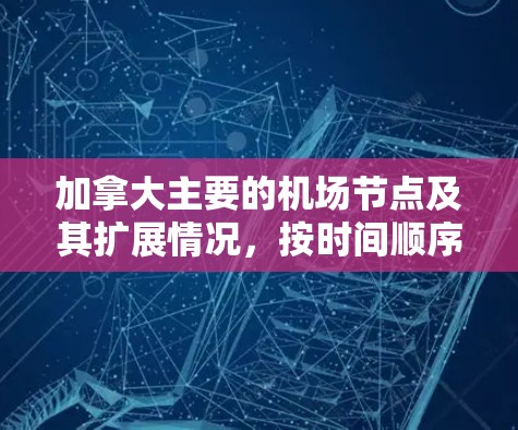 加拿大主要的机场节点及其扩展情况,按时间顺序排列如下 加拿大主要的机场节点及其扩展情况,按时间顺序排列如下