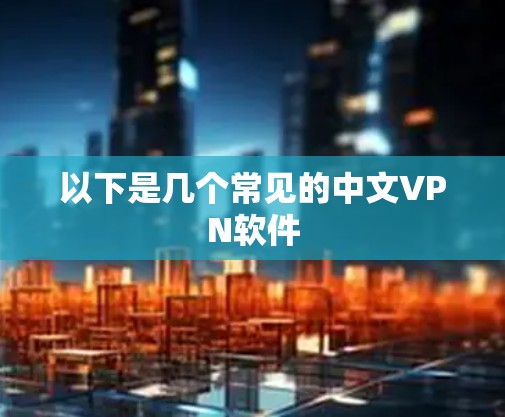 以下是几个常见的中文VPN软件