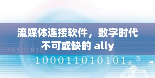 流媒体连接软件，数字时代不可或缺的 ally