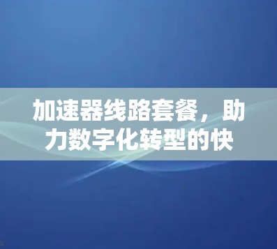 加速器线路套餐，助力数字化转型的快捷解决方案